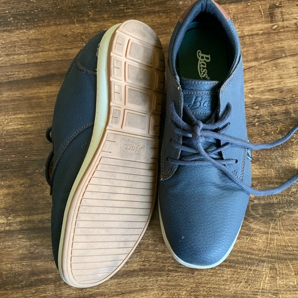 BASS MENS CASUAL OXFORD BLUE SHOES - Picture 3 of 6